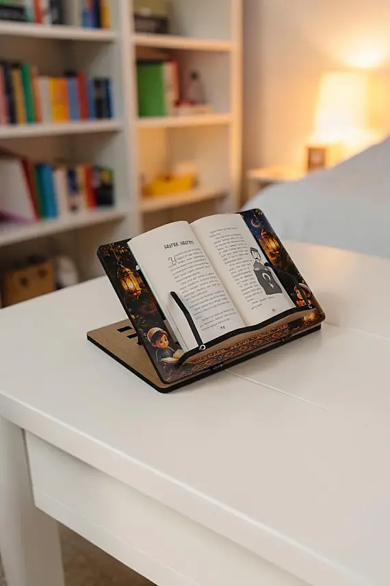 Canım Oğlum Rahlesi | Çocuk Ahşap Kitap Okuma Standı - 2