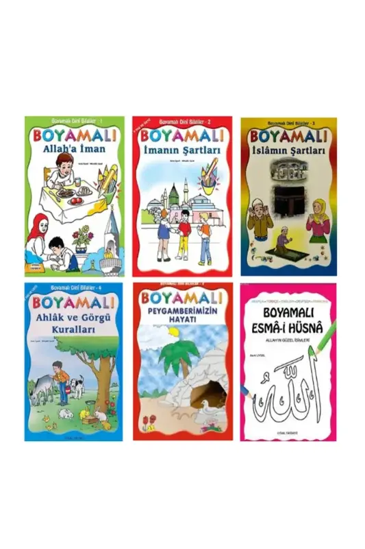 Çocuklar İçin Boyamalı Dini Bilgiler Seti 6 Kitap - 2