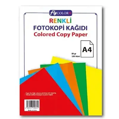 Daf Renkli Fotokopi Kağıdı Pastel Renk 100 Lü - 1