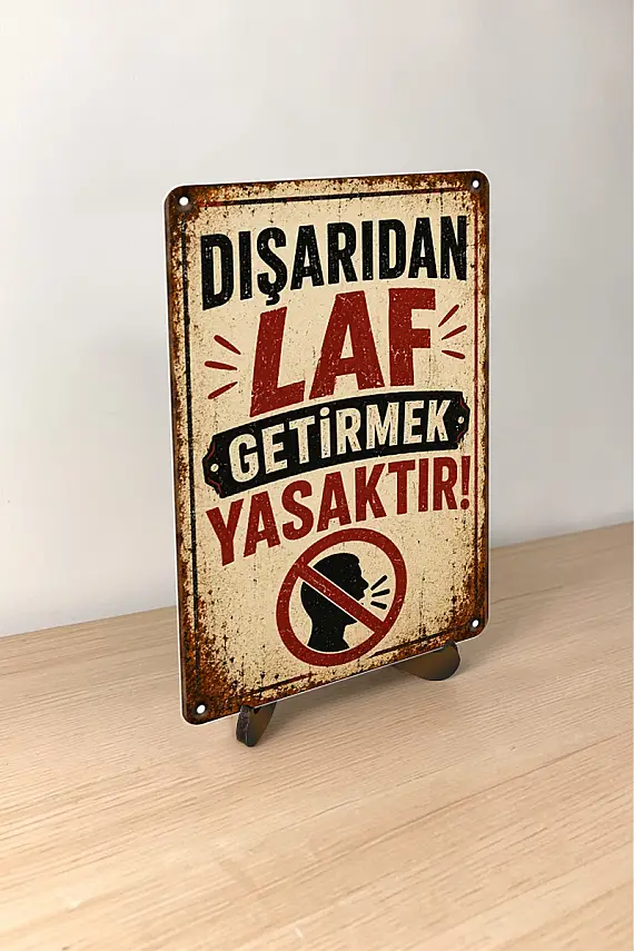 Dışarıdan Laf Getirmek Yasaktır MiniDekor Magnet Ayaklı 9×13,5 cm - 1