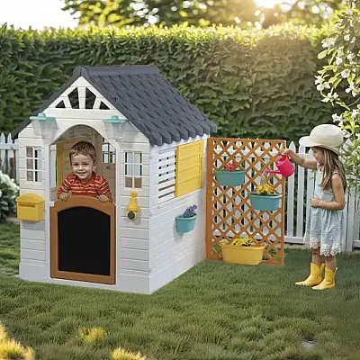 Dolu Aksesuarlı Oyun Evi Gri - 1