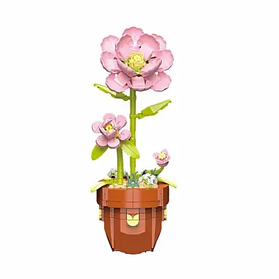 Dostoys Çiçek Blok Pembe Japon Gülü Lego - 3