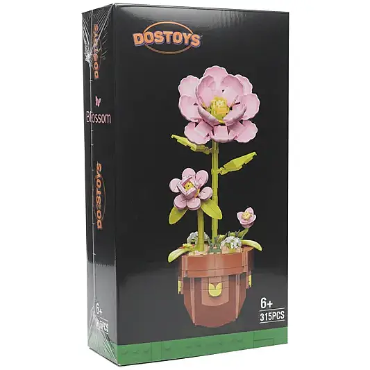 Dostoys Çiçek Blok Pembe Japon Gülü Lego - 4