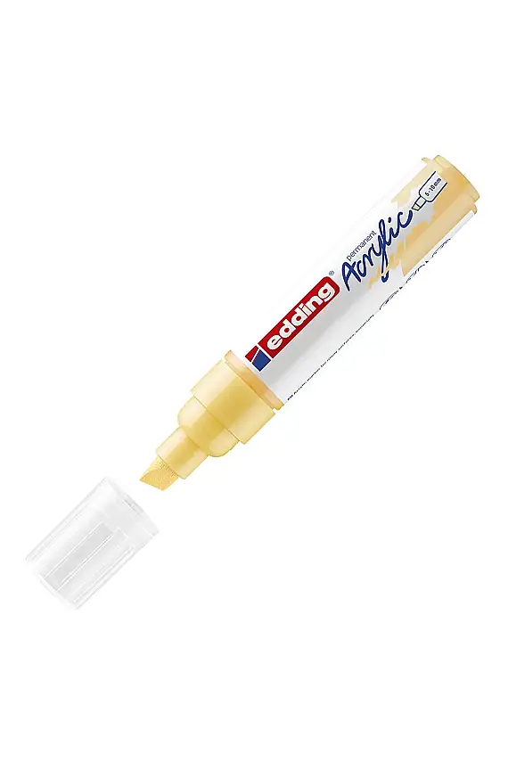 Edding 5000 Kalın Uçlu Akrilik Markör Pastel Sarı - 1