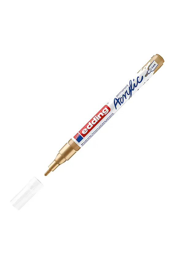 Edding 5300 İnce Uçlu Akrilik Markör Altın - 1