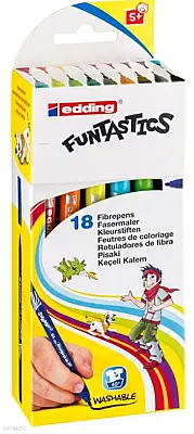 Edding Funtastıcs Yıkanabilir Keçeli Kalem 18 Li İnce Uç Ed15 - Edding (1)