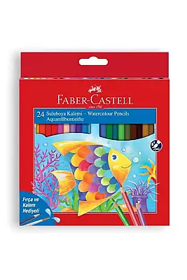 Faber Castell Aquarel Kuru Boya 24 Lü Tam Boy Karton Kutu - 1