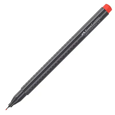 Faber Castell Grip Finepen 0.4 Keçeli Kalem Kırmızı - 4