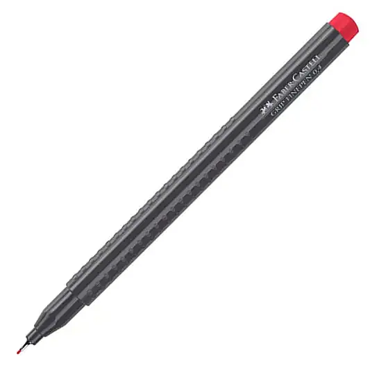 Faber Castell Grip Finepen 0.4 Keçeli Kalem Koyu Kırmızı - 1