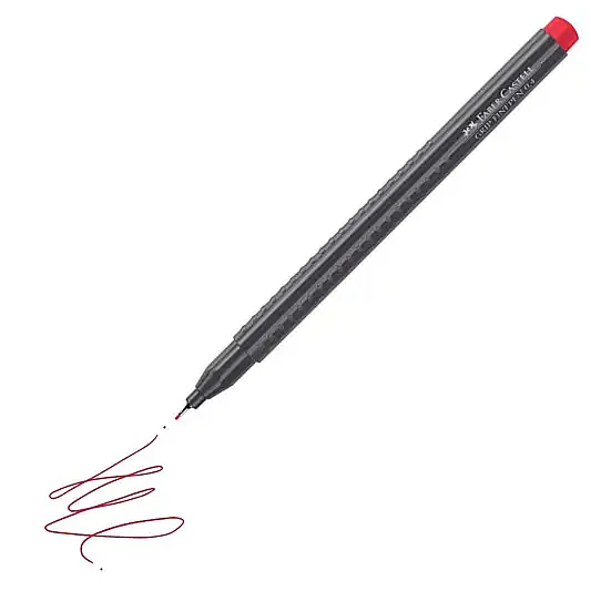Faber Castell Grip Finepen 0.4 Keçeli Kalem Koyu Kırmızı - 5