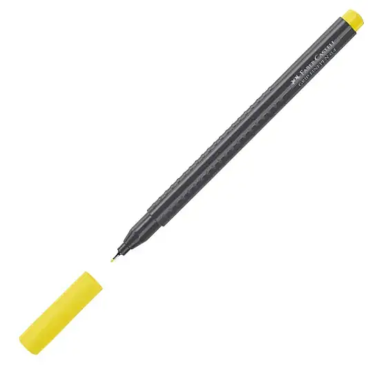 Faber Castell Grip Finepen 0.4 Keçeli Kalem Sarı - 4