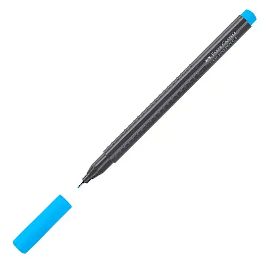 Faber Castell Grip Finepen 0.4 Keçeli Mavi - 6