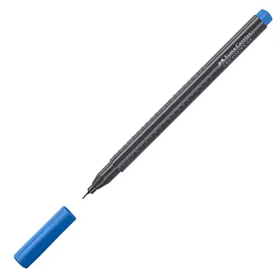 Faber Castell Grip Finepen 0.4 Koyu Mavi - 8