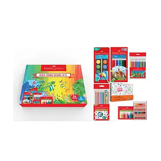 Faber Castell Okula Dönüş Boyama Seti - 10