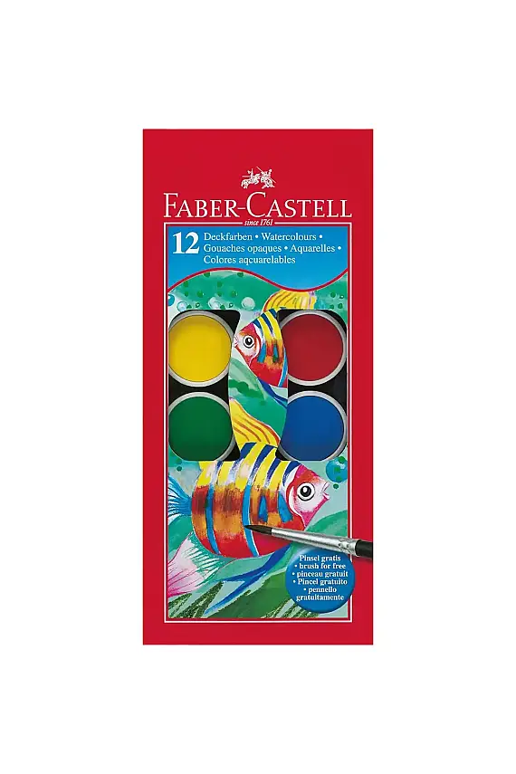 Faber Castell Redline Sulu Boya 12 Renk Küçük Boy - 1