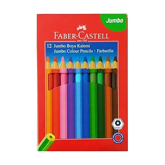 Faber Castell Jumbo Kuru Boya Tamboy 12 Li - 1
