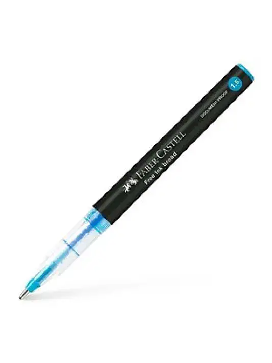 Faber Tükenmez Kalem Free Ink Broad 1.5 mm Mavi - 5