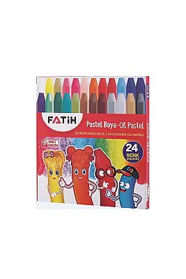 Fatih Altıgen Pastel Boya 24 Renk Karton Kutu - Fatih (1)