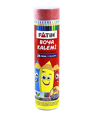 Fatih Metal Tüp Kuru Boya Kalemi 24 Renk Tam Boy - Fatih (1)