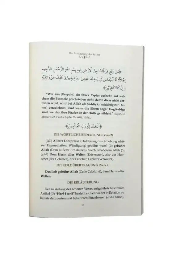 Fatiha Tefsiri Almanca - Ciltli - 2