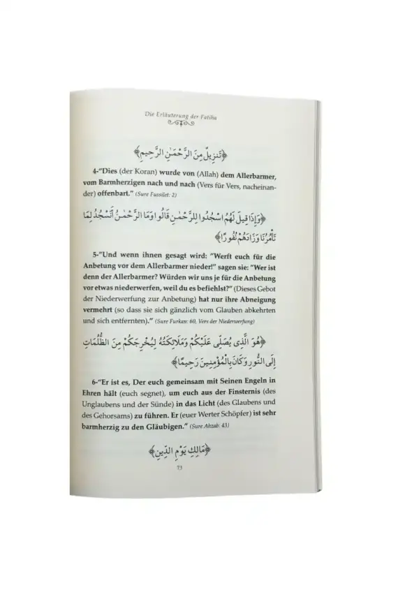 Fatiha Tefsiri Almanca - Karton Kapak - 2
