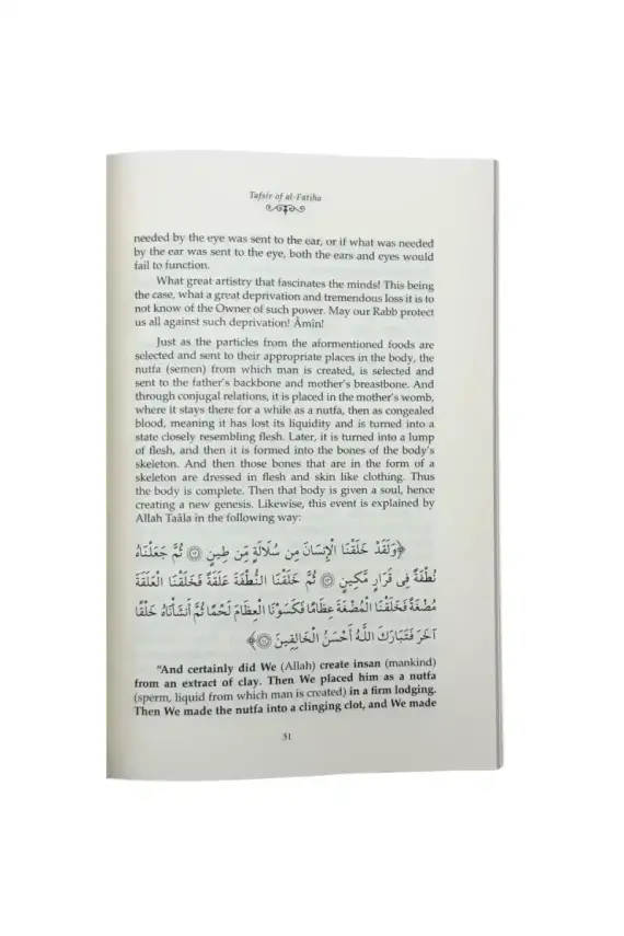Fatiha Tefsiri İngilizce - Ciltli - 3