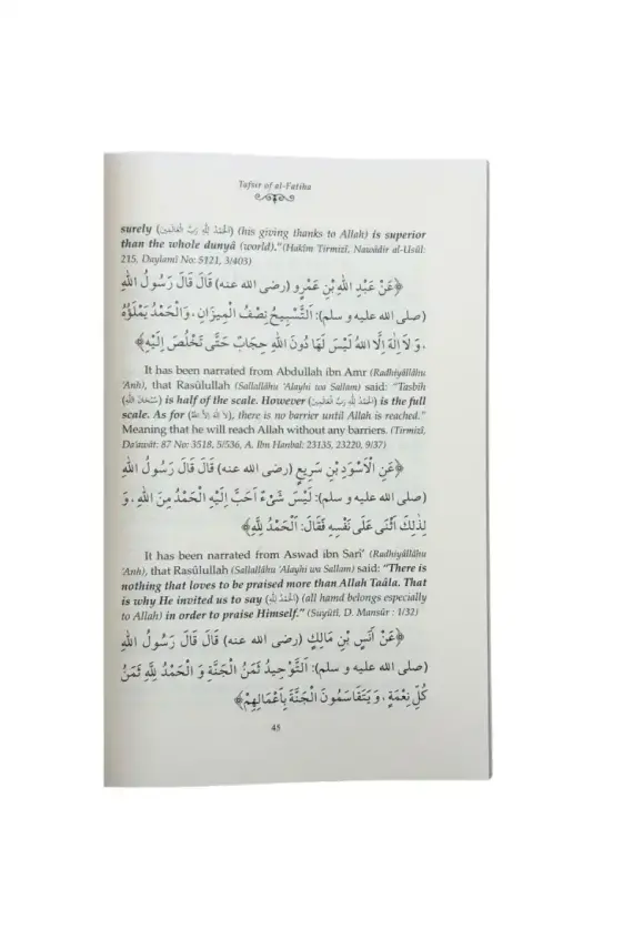 Fatiha Tefsiri İngilizce - Karton Kapak - 2
