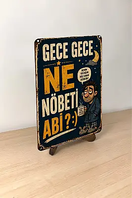 Gece Gece Ne Nöbeti Abi MiniDekor Magnet Ayaklı 9×13,5 cm - Bemenda (1)