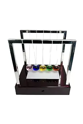 Giftzen Cam Masaüstü Süs Denge Topları Newton Pool - 3