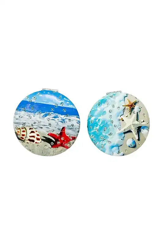 Giftzen Çiçek Desenli Kare Ayna - 1