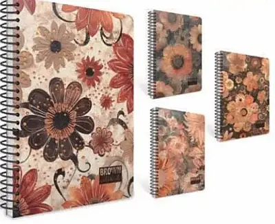 Gıpta Brown Book Kareli Düz Defter 96 Yp 17 x 24 Sert Kapak İp Dikiş - 1