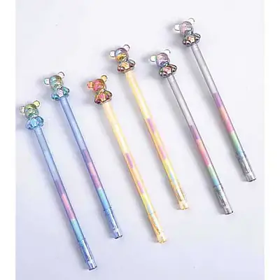 Gıpta Kids Bear Raınbow Ayıcık Başlıklı Renkli Tükenmez Kalem - 1