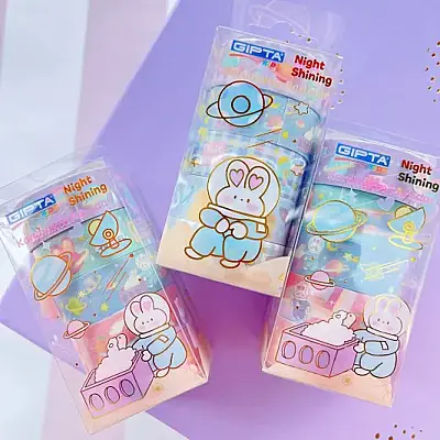 Gıpta Night Shining Renkli Bant 1.5 x 2 Set 5 Li Karanlıkta Parlar - Gıpta (1)