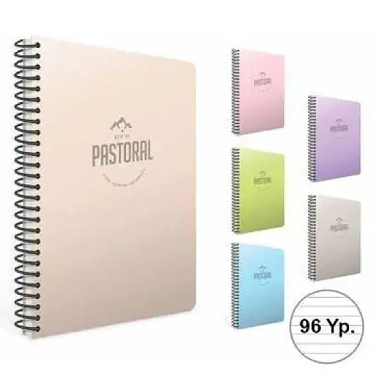 Gıpta Pastoral Çizgili Defter 96 Yp 17 x 24 Plastik Kapak Spiralli - 2