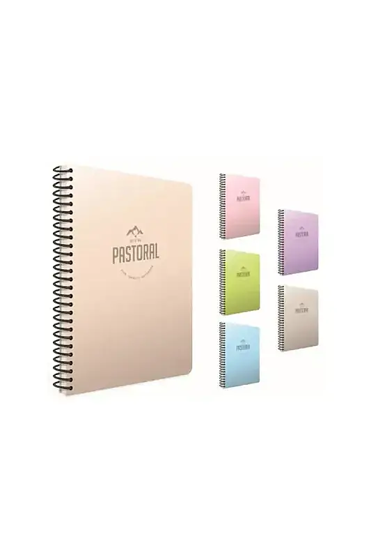 Gıpta Pastoral Kareli Defter 144 Yp A4 Pastoral Kapak Spiralli - 1