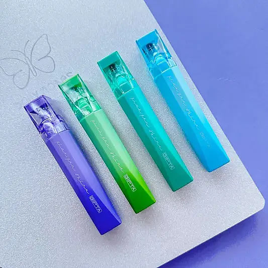 Gıpta Pick Pen Shine Fosforlu Markör 4 Lü Kalem Seti Mor Yeşil Mavi Deniz Mavi - 2