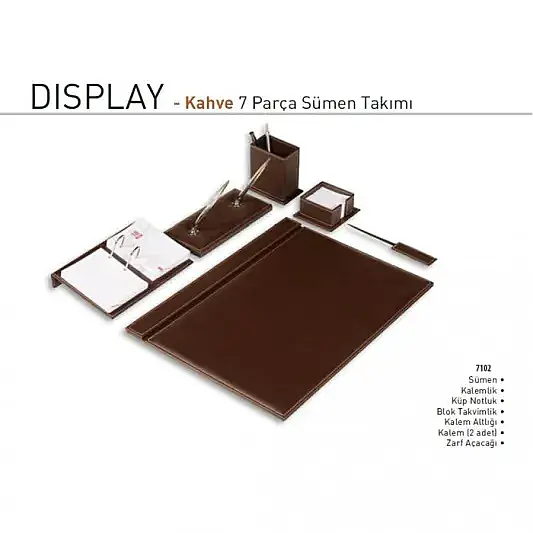 Gıpta Sümen Takımı 7 Parça Kahverengi 7102 - 1