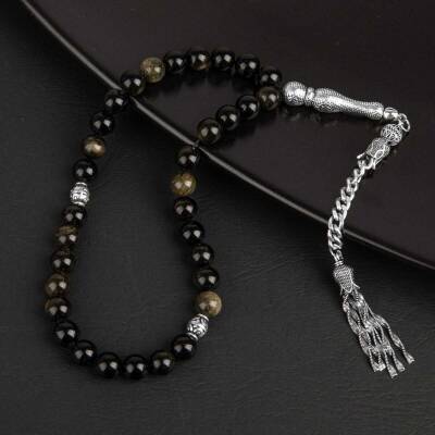 Golden Obsidyen Doğal Taş Tesbih 33lük - 8mm - 3
