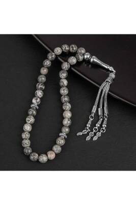 Gri Jasper Doğal Taş Tesbih 33lük - 8mm - Doğal Taş (1)