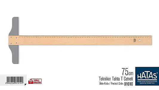 Hatas Tekniker Tahta T Cetveli 75 cm - 2