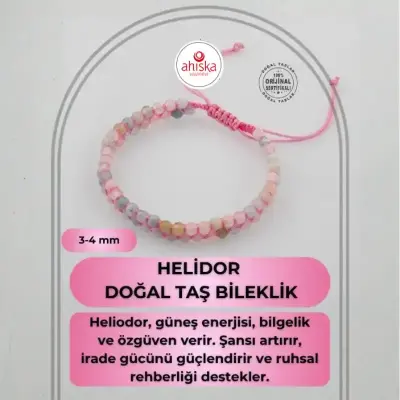 Helidor 3-4mm Çift Sıra Doğal Taş Bileklik - Doğal Taş (1)
