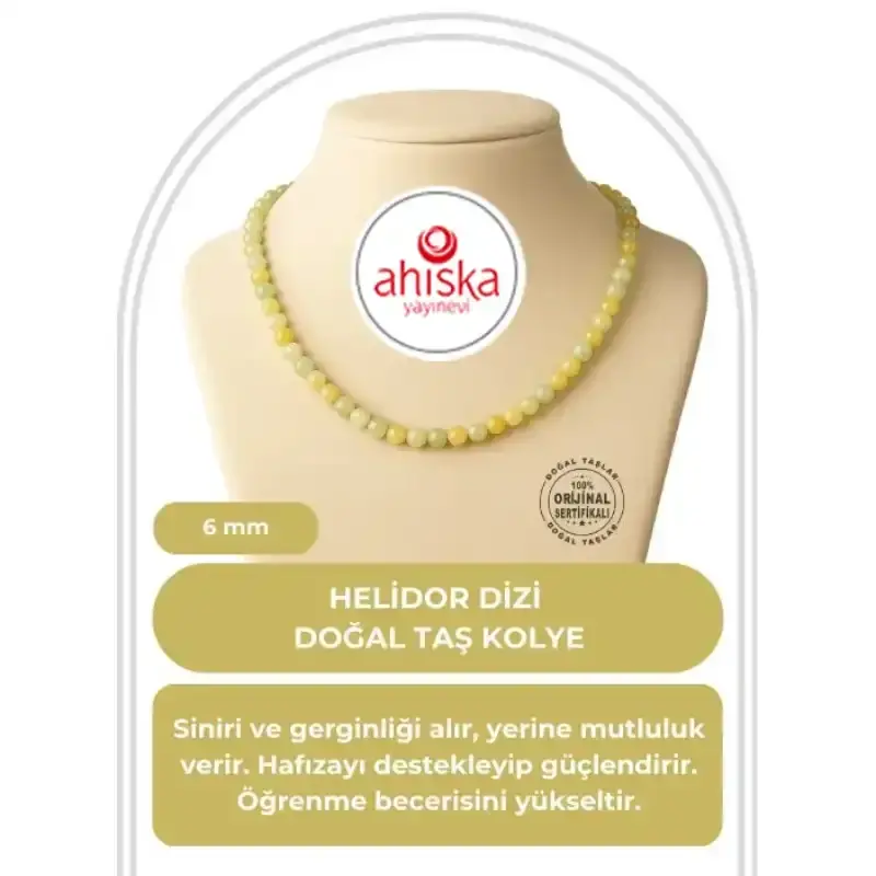 Helidor 6 mm Dizi Doğal Taş Kolye - 2