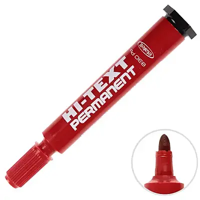 Hi-Text Marker Yuvarlak Uç Kırmızı - Hi-Text (1)
