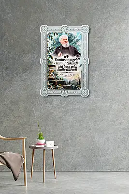 Hikmetli Sözler Akıl Başa Geldi Çift Katmanlı Duvar Tablosu 54×34 cm - 1