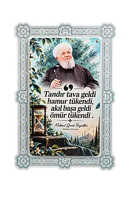 Hikmetli Sözler Akıl Başa Geldi Çift Katmanlı Duvar Tablosu 54×34 cm - Bemenda (1)