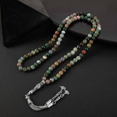 Hint Akiği Doğal Taş Tesbih 99luk - 6mm - Doğal Taş