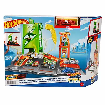 Hot Wheels Elektrikli Araç Şarj İstasyonu Oyun Seti - 7