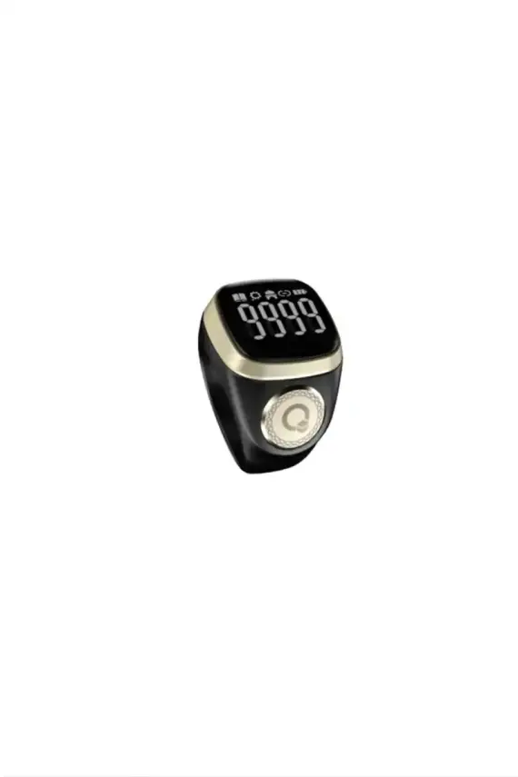 İqibla E01 Akıllı Zikirmatik Zikir Yüzüğü 20mm Siyah - 1