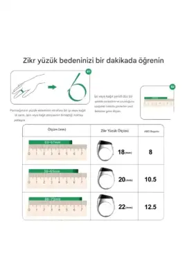 İqibla E01 Akıllı Zikirmatik Zikir Yüzüğü 20mm Siyah - 4
