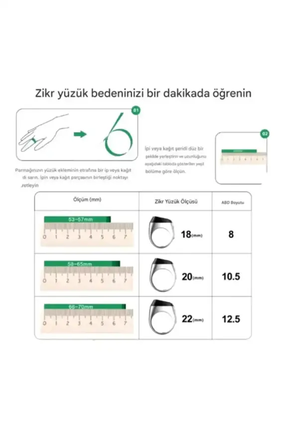 İqibla E01 Akıllı Zikirmatik Zikir Yüzüğü 20mm Siyah - 4